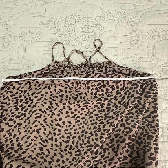 Anthropologie Sundry Leopard Midi Cotton Lined Dress Size 3 / Large - Picture 4 of 13